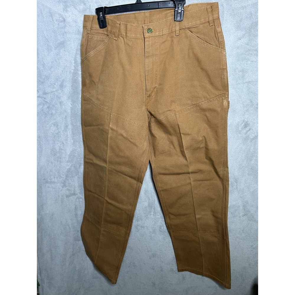 Vintage Big Smith Carpenter Denim Pants Duck /Canvas 70s Double Knee Rare 34x32